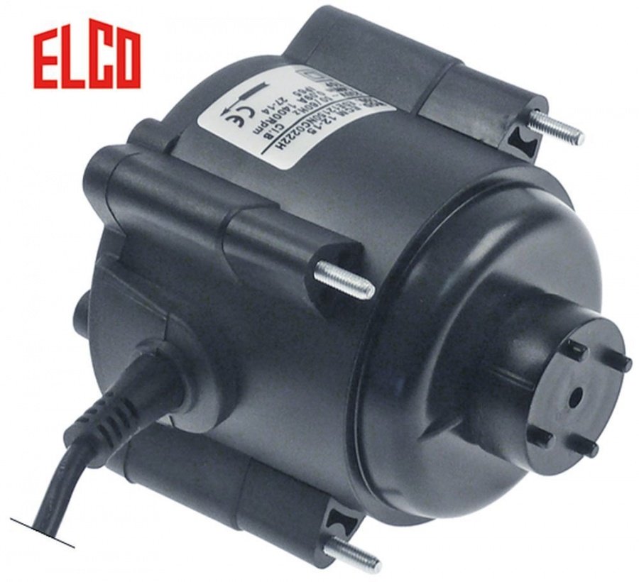 fan motor 14W 230V 50/60Hz L2 35-56mm L3 95mm W 80mm cable length 1000mm 1400rpm ELCO IQ motor