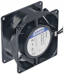 axial fan L 80mm W 80mm H 38mm 230VAC 50/60Hz 12W bearing slide bearing connection cable 300mm