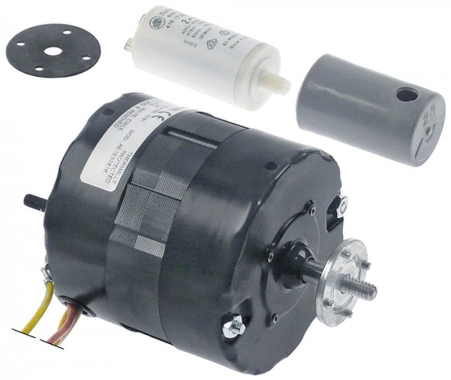 fan motor 10W 240V 50Hz cable length 200mm FASCO AE1E5781K with capacitor bearing slide bearing