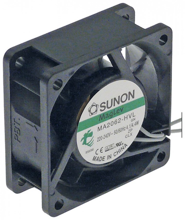 Ventilator axial L 60 x  60 mm, H 25.3 mm, 220-240 VAC, 50/60 Hz, 4.4 watt - 602118