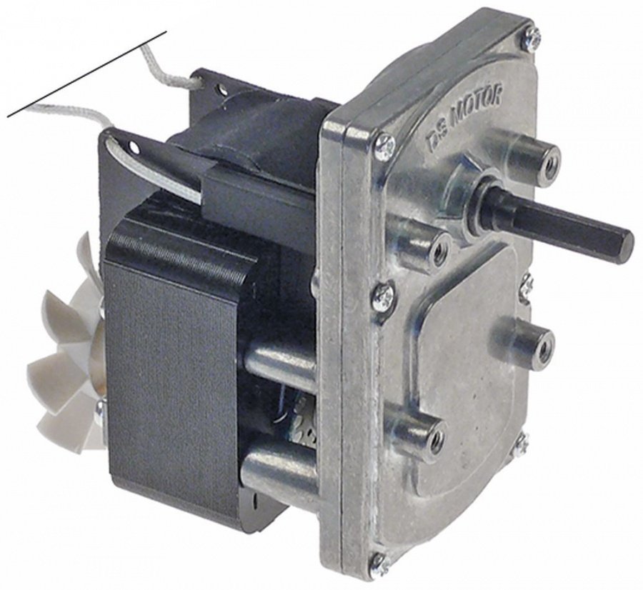 Motoreductor, 230 V, 15 W, 50 Hz, 9 RPM, ø ax 7 mm, dimensiuni 92 x 60 mm, H 96 mm - 602131
