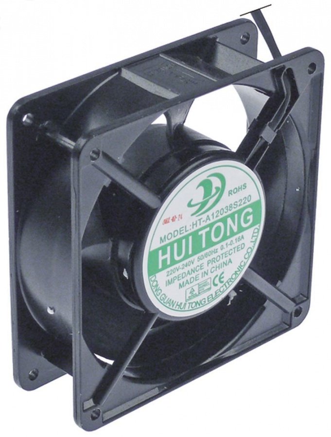 Ventilator axial L 119 mm, H 38 mm, 22/38,4 W, 230 V, 50/60Hz - 602136