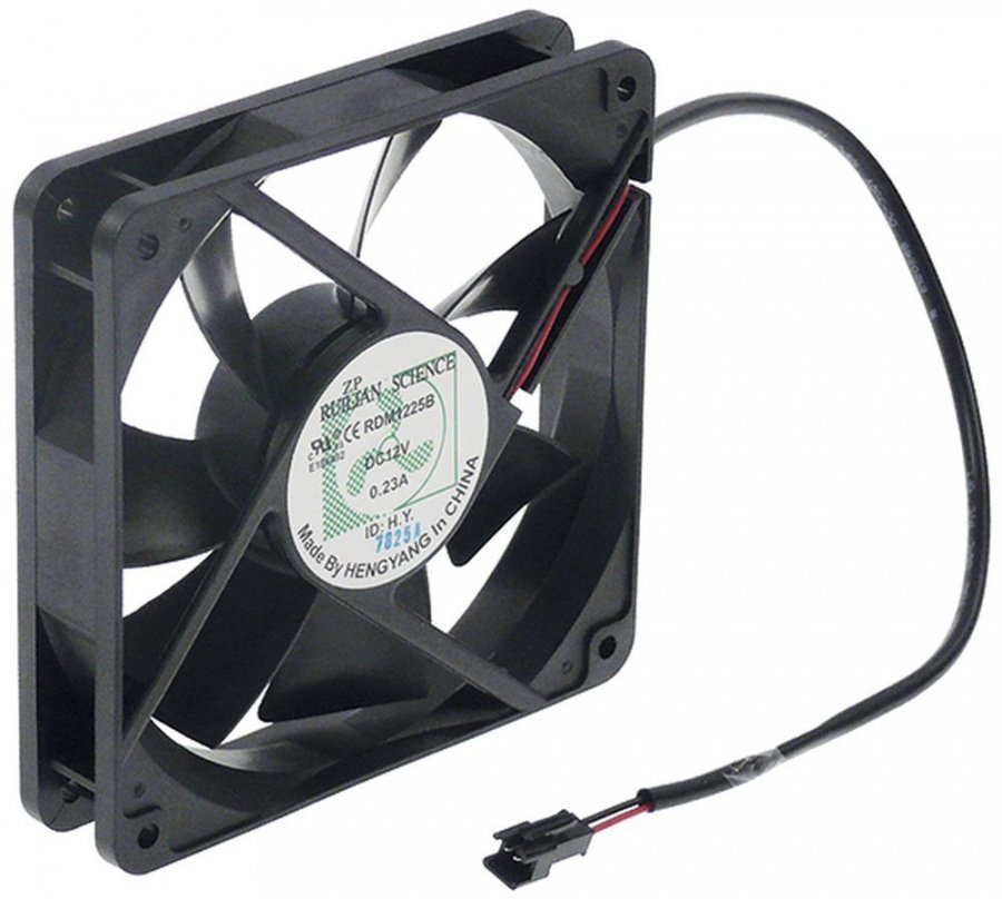 ventilator axial L 119mm L 119mm Î 25mm 12VDC 2.8watt racord conectare cu priză