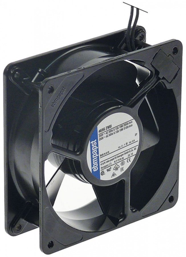 ventilator axial L 119mm L 119mm Î 38mm 230VAC 50/60Hz 19/18watt nr. producător metal racord
