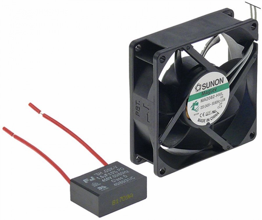 ventilator axial L 80mm L 80mm Î 25mm 220-240VAC 50/60Hz 4.6watt lagăr nr. producător