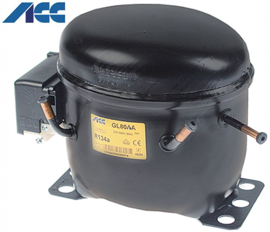 compressor coolant R134a type GL80AA 220-240V 50Hz fully hermetic 9kg HP power input 162W