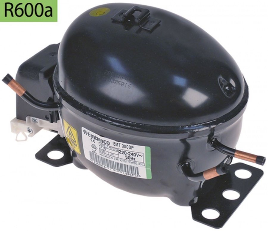 Compressor coolant R600a type EMT30CDP 230V 50Hz HBP fully hermetic 7,2kg cylinder capacity 4,5cm³ - 605083