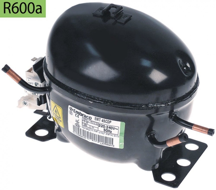 compressor coolant R600a type EMT45CDP 220-240V 50 Hz HBP fully hermetic 7,7 kg power input 152 W