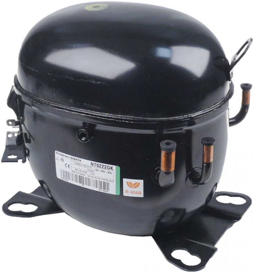 compressor coolant R404A type NT6222GK 200-240V 50Hz MBP fully hermetic 17kg 1HP power input 1318W