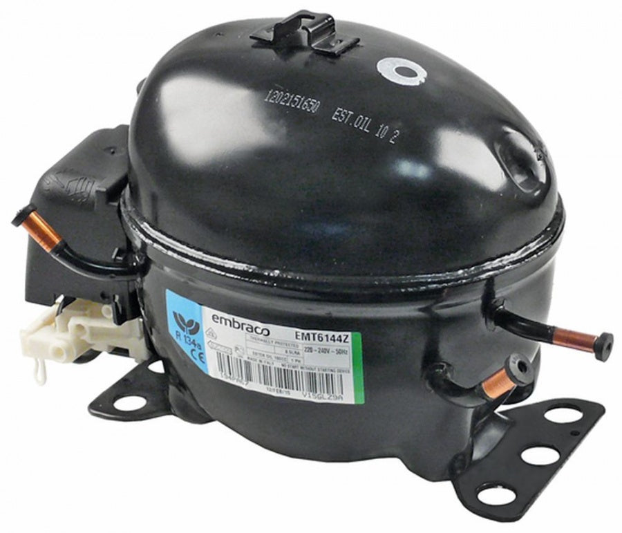 compressor coolant R134a type EMT6144Z 220-240V 50Hz HMBP 7,9kg 1/6HP power input 222W