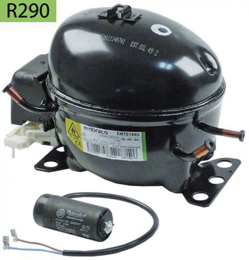 compressor coolant R290 type EMT6144U 220-240V 50 Hz MBP 7,8 kg 1/4HP power input 343 W