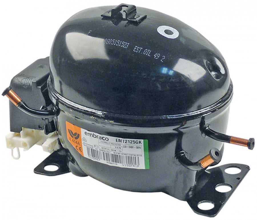 compresor agenți refrigeranți R404a/R507 tip EMT2125GK 220-240V 50Hz LBP 7.8kg 1/3HP