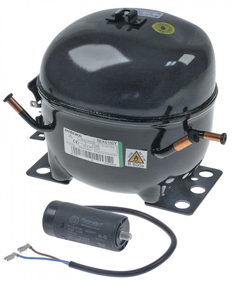compresor agenți refrigeranți R600a tip NEK6160Y 220-240V 50Hz HBP 10.6kg 1/4HP