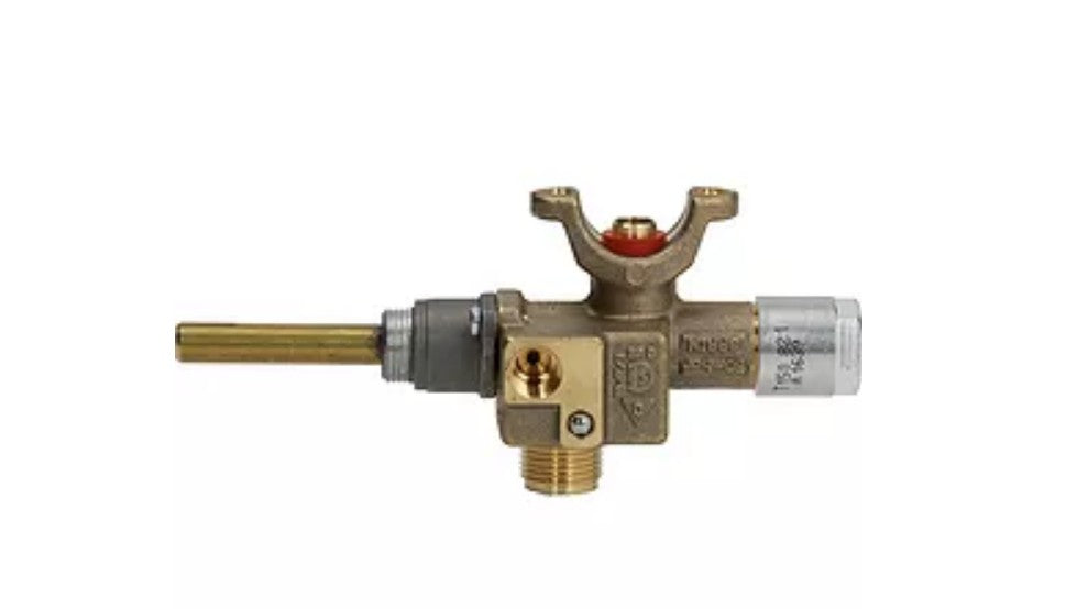 Gashahn mit Zündflamme COPRECI Typ CPMM18700 Gaseingang Rohrflansch ø21mm KBD ø 1,15mm - 628618