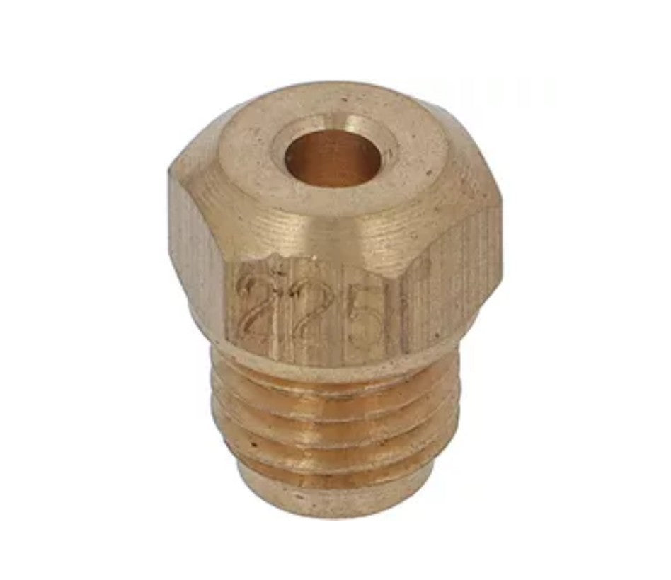 Gasdüse Gewinde M6x0,75 SW 7 Bohrung ø 2,25mm - 628689