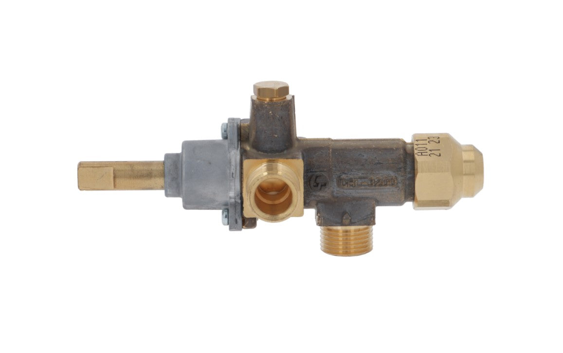 Gashahn COPRECI Typ CAL-3200 Gaseingang M18x1,5 (Rohr-ø 12mm) KBD ø 0,9mm - 628718