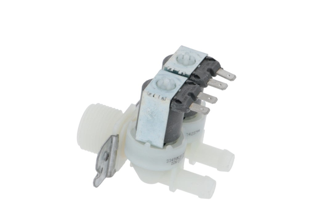 Magnetventil 2-fach gerade 230VAC Eingang 3/4" Ausgang 11,5mm DN10 TP Reduzierung Eingang weiß - 628874