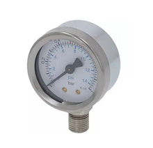 Manometer ø 63mm Druckbereich 0 bis 1bar Anschluss Markierung einstellbar Kochkessel Gewinde 1/4" - 630086