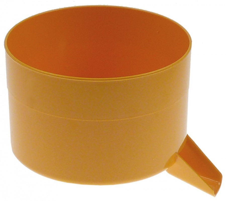 tava de colectare pentru storcător de citrice cu ieșire ø 165mm Î 125mm plastic galben