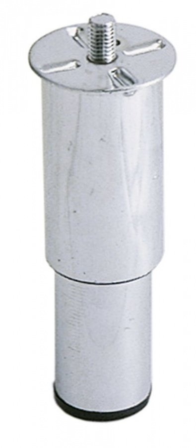 Equipment foot tube ø 42mm thread M10 thread L 14mm H 85-140mm chrome-plated steel - 690038