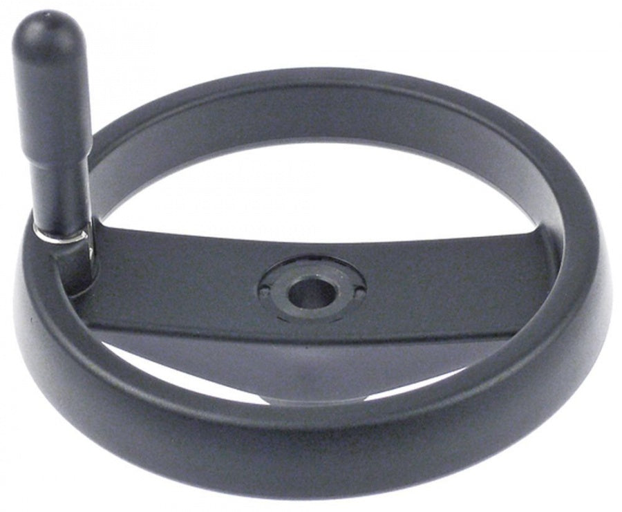 Hand wheel ø 160mm D1 ø 40mm bore ø 16mm L1 22mm L2 50mm with folding handle handle length 75mm - 690082