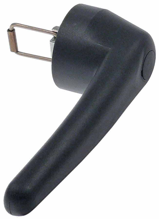 Mâner ușă plastic ø 60mm negru Î 60mm L 195mm rotund DPF 40mm lungime arc 46mm - 690336