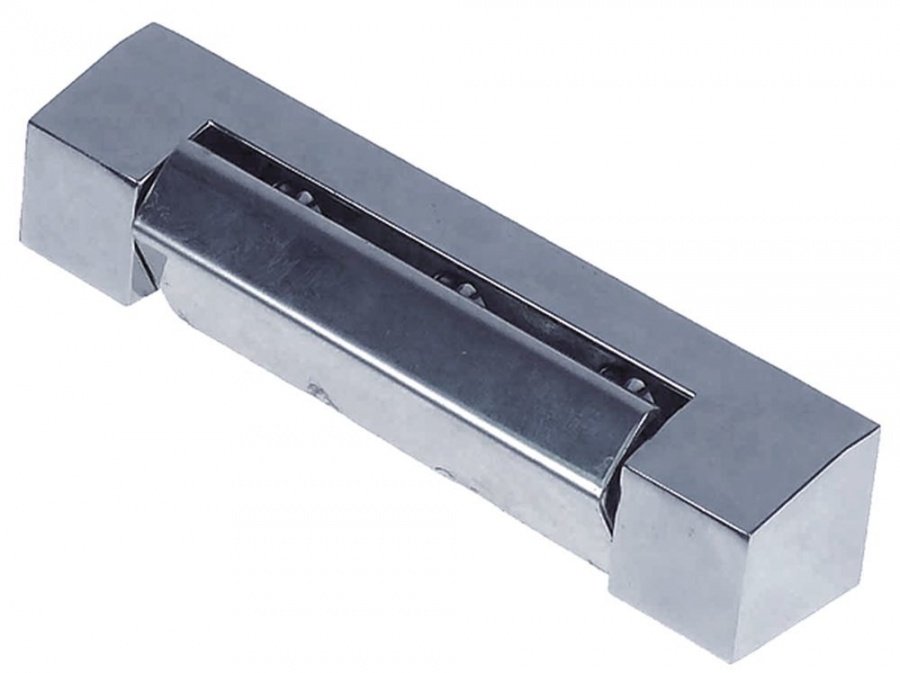 Edgemount hinge chrome-plated L 134mm W 33mm mounting distance 61mm with spring force - 690341