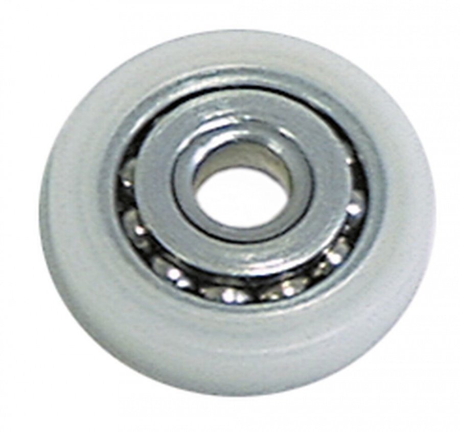 Roller ø 25,4mm 5,5mm overall width 7,1mm plastic bore ø 6.3/12mm conical A 25,4mm B 5,5mm - 690360