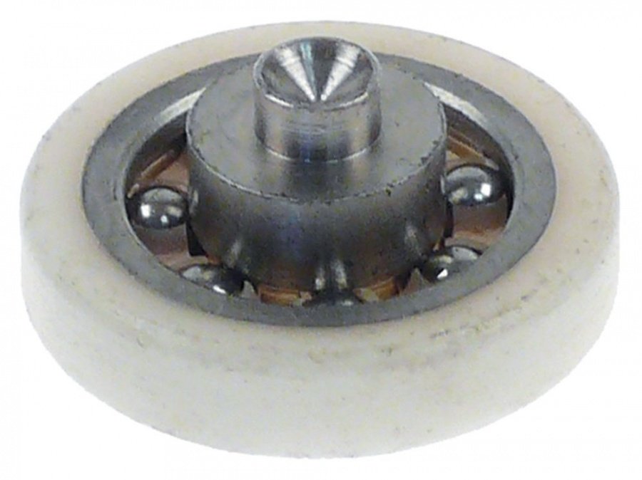 Roller ø 28mm 6mm overall width 17mm plastic A 28mm B 6mm C 14mm D 5,8mm E 12mm - 690467