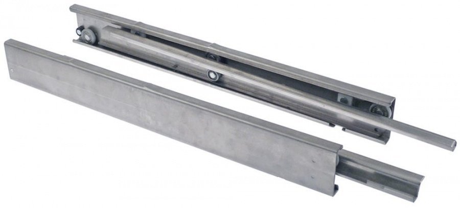  Drawer slide L 500mm pull-out length 490mm H 60mm W 17mm Qty 1 pair - 690606