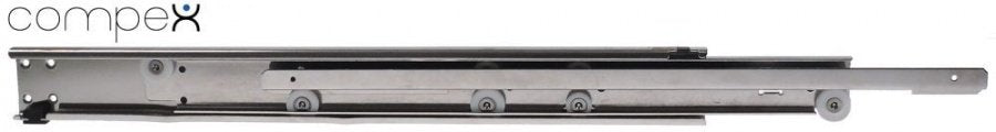 Telescopic slide pair L 550mm pull-out length 610mm SS H 60mm telescopic - 690753