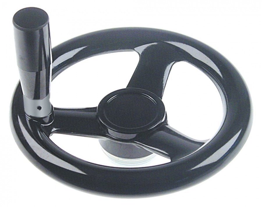 Hand wheel ø 175mm D1 ø 40mm bore ø 20mm depth of bore 30mm thread M8 hole distance 7mm - 690852