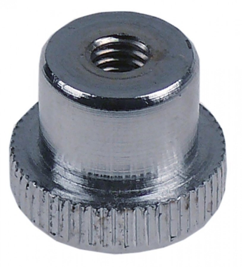 Knurled nut M6 ø 19mm H 15mm chrome-plated steel - 691258
