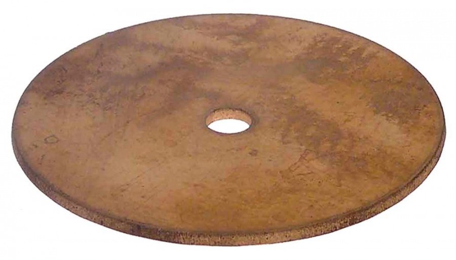 Disc D1 ø 65mm D2 ø 6,5mm brass thickness 2mm - 691690