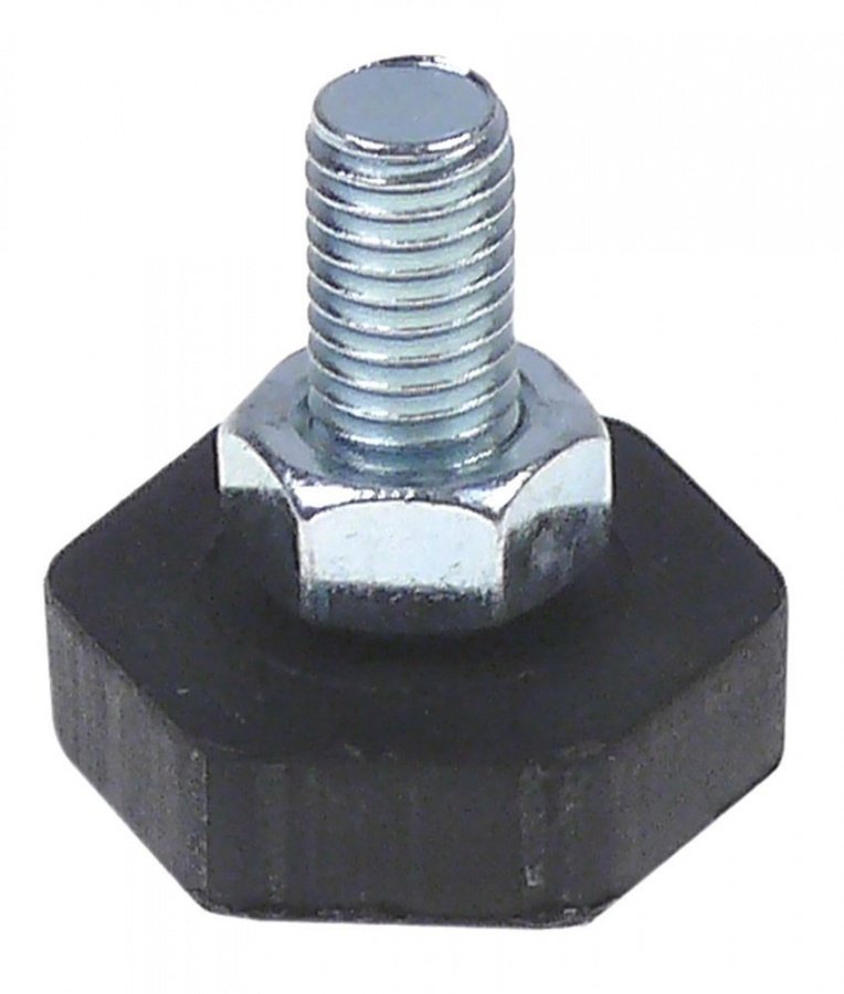 Equipment foot thread M8 thread L 20mm H 29mm ø 25mm plastic with nut WS 26 Qty 1 pcs - 691828