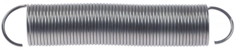 Tension spring ø 27mm total length 148mm wire gauge ø 2,1mm stainless steel - 692208