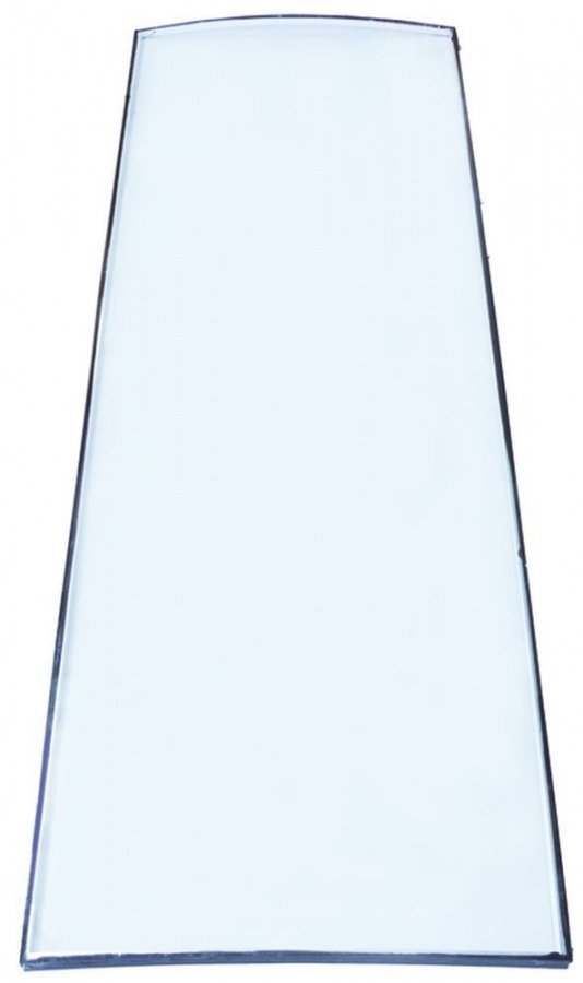 Glass panel W 460mm H 1360mm thickness 17mm curved for fridge - 692289