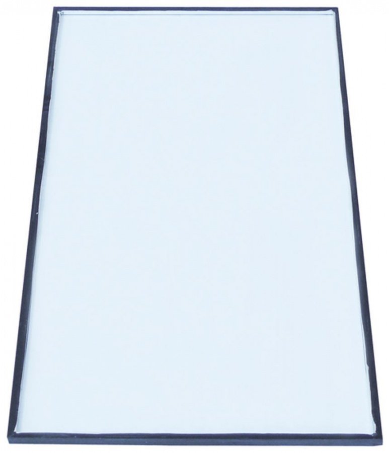 Glass panel L 660mm W 332mm thickness 10mm flat mounting pos. side-ways for fridge - 692290