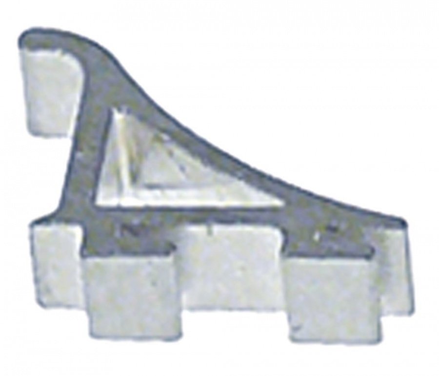 Shelf support old edition L 24mm W 7mm H 28mm aluminium for fridge Qty 1 pcs - 692399