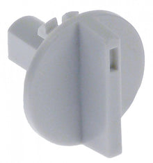 Knob ø 27mm grey zero mark shaft ø 6x4,6mm shaft flat left for thermostat to clip Qty 1 - 692401