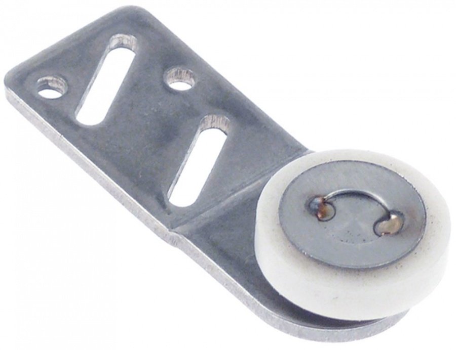 Roller ø 22mm 6mm SS/plastic H 4mm L 79mm with holder mounting pos. rear - 692427