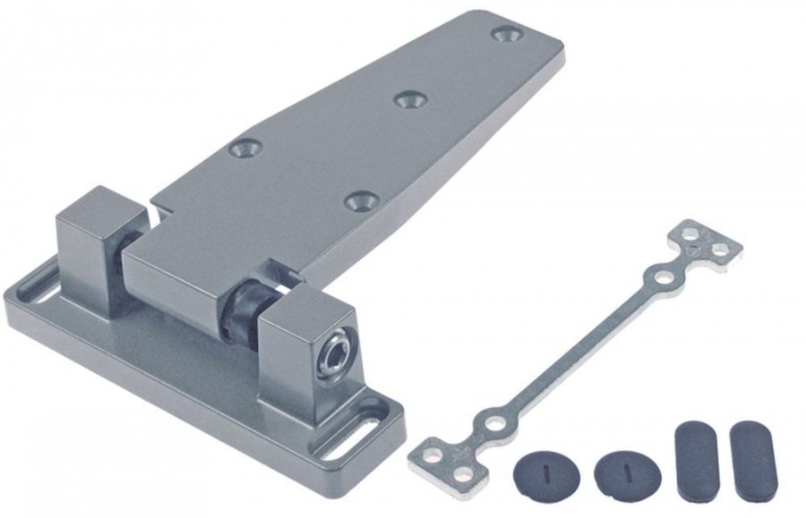 Hinge type 4296 off-set 32mm total length 213mm height adjustable grey mounting distance 138mm - 692442