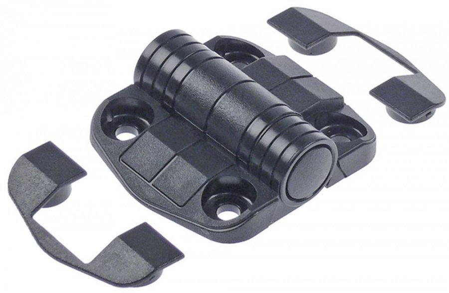 Hinge L 52mm W 57mm H 18mm mounting distance 34mm hole ø 5mm plastic - 692467
