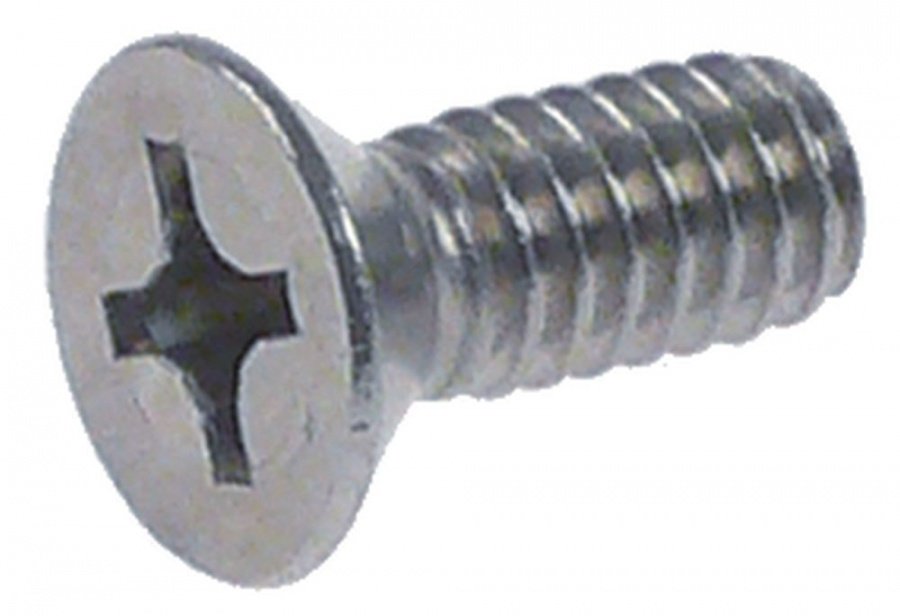 Countersunk screw thread 1/4" UNC L 15mm SS head ø 11,6mm ø 6,14mm - 692603