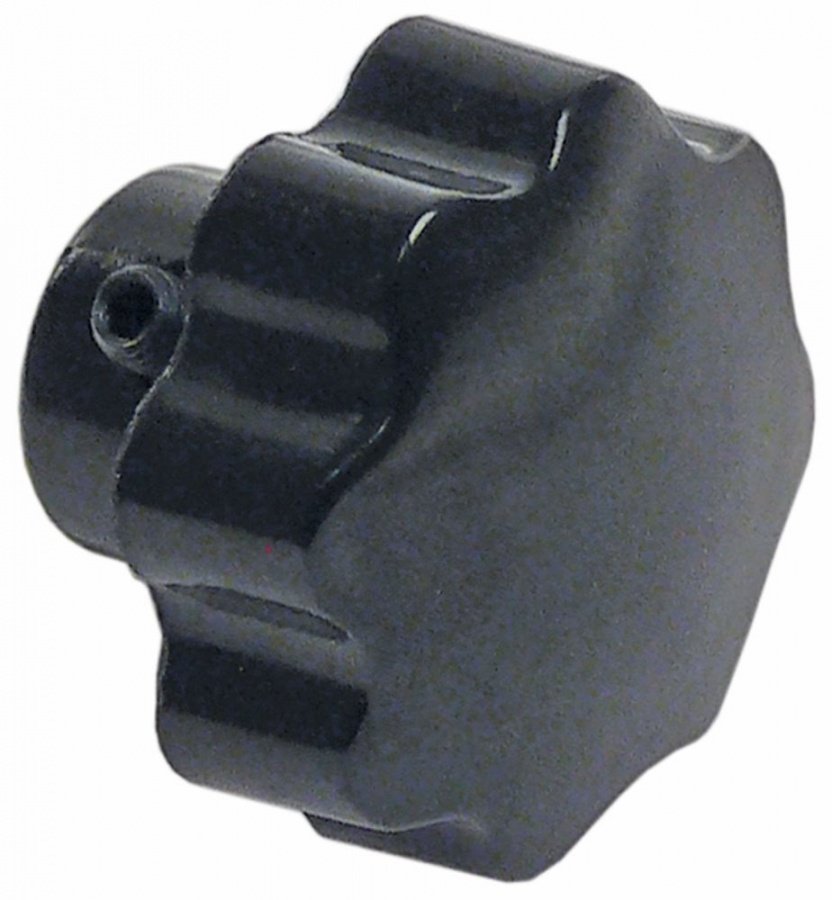 Buton/mâner stelat filet M8 ø 40mm L 32mm negru pentru tăietor de legume - 692919