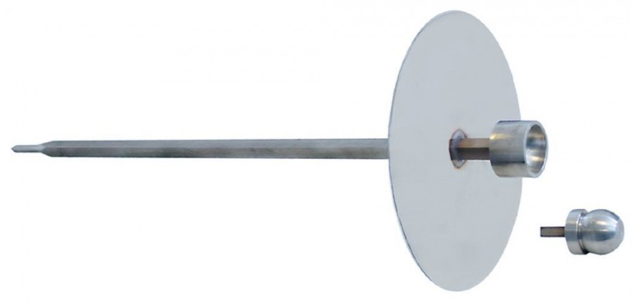 Skewer for gyro grill size 12x12mm L 535mm with skewer plates ø 210mm - 693008