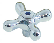  Cross handle ø 80mm H 40mm shaft diameter 9x9mm marking blue chrome-plated brass - 693081