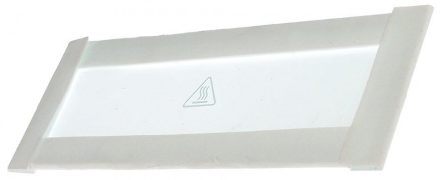 Glass panel L 385mm W 135mm thickness 5mm with gasket rectangular - 693412