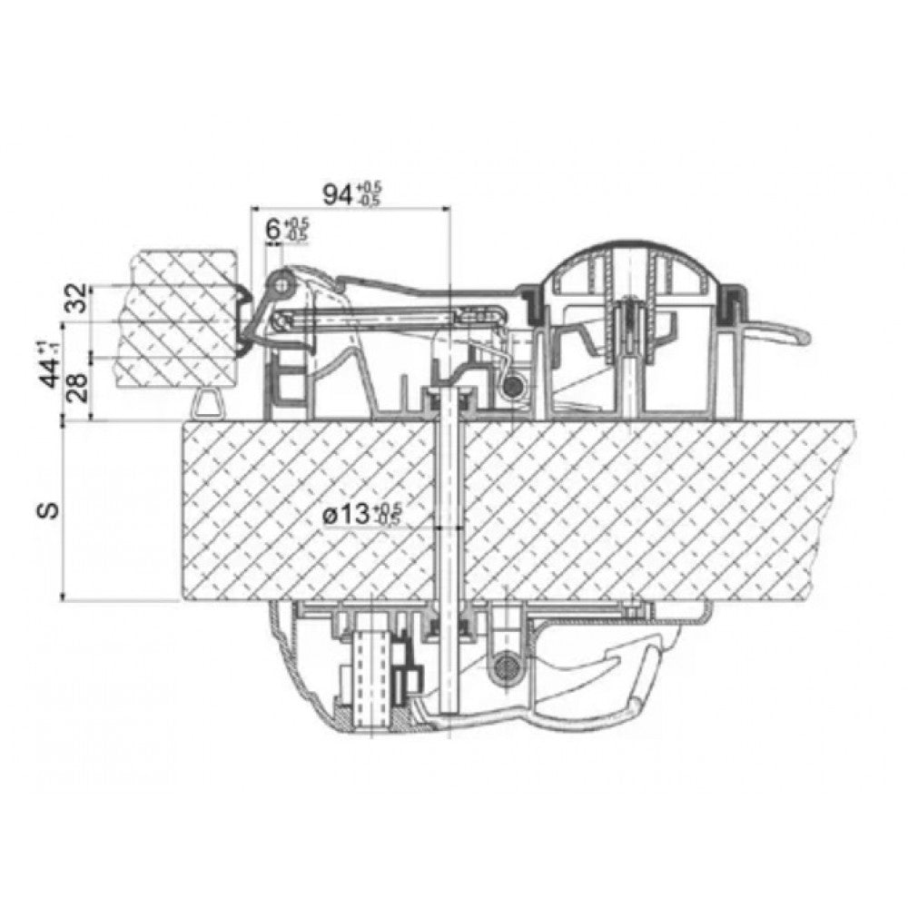 Inchizatoare usa camera frigorifica cu incuietoare, R020496, MOD 5325AB DIS.90054 - 694081
