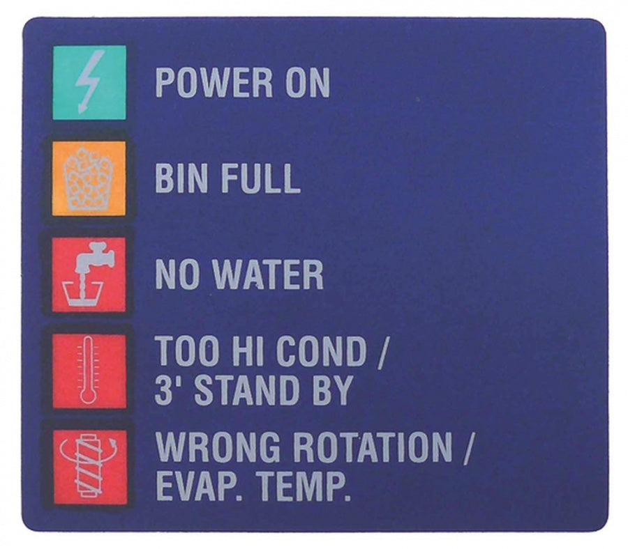 Front foil L 80mm W 70mm for ice dispenser - 694117